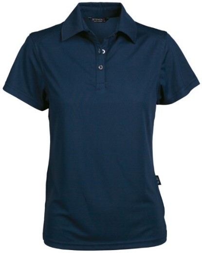 Picture of Stencil Ladies Glacier Short Sleeve Polo Shirt 170gsm Ice-Cool Fabric