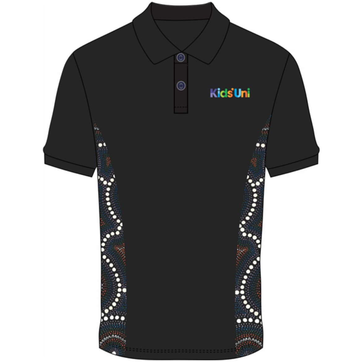 Picture of Indigenous Sublimated Cotton Polo including embroided Logos Front & Back