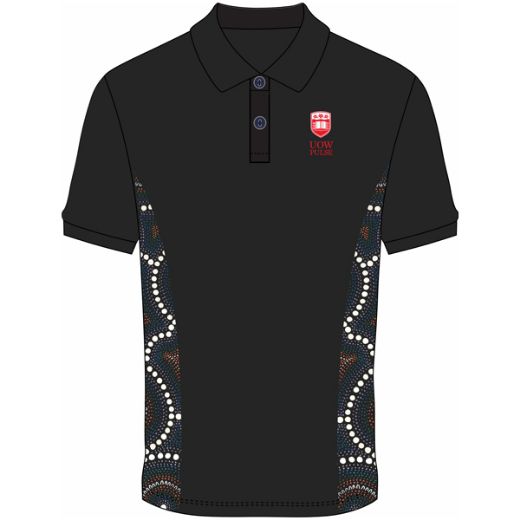 Picture of Indigenous Sublimated Cotton Polo including embroided Logos Front & Back
