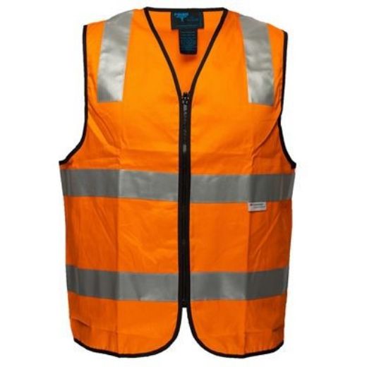 Picture of Prime Mover Safety Vest Zip Front 100% Cotton with Reflective Tape