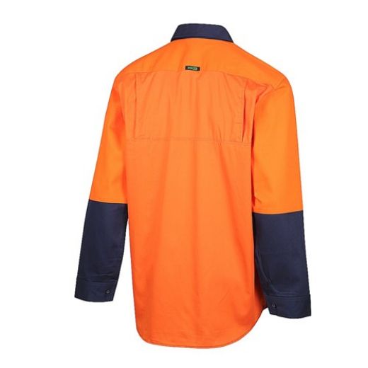 Picture of WorkIt Hi Vis Cotton Drill Closed Front Welders Shirt