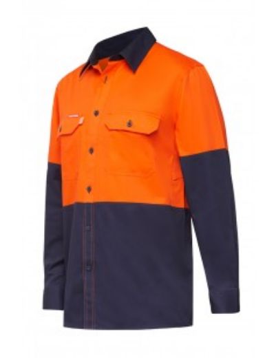 Picture of Hard Yakka Koolgear Cotton Twill Ventilated Shirt Long Sleeve
