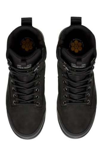 Picture of Hard Yakka 3056 Lace Up Zip Sided Boot Black