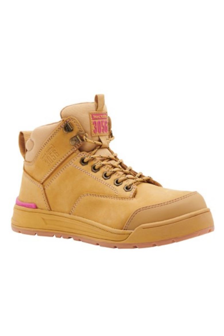 Picture of Hard Yakka 3056 Ladies Lace Up Zip Sided Boot Wheat