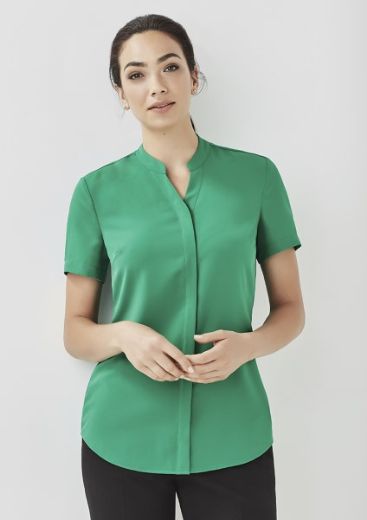 Picture of Biz Corporates Ladies Juliette Plain Shirt Short Sleeve 100% Polyester
