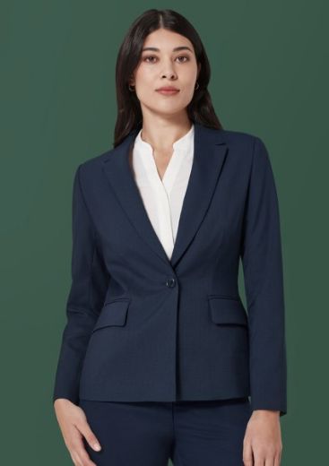 Picture of Biz Corporates Ladies Renew Single Button Mid Length Jacket