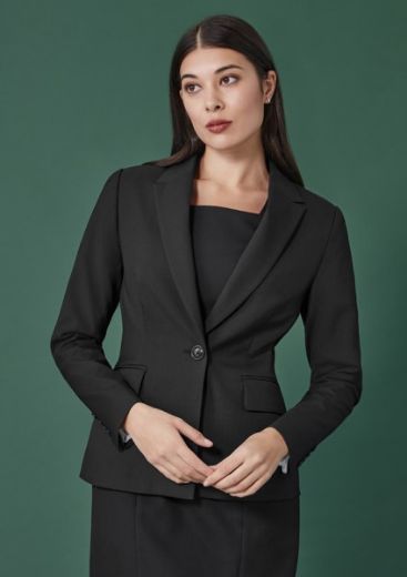 Picture of Biz Corporates Ladies Renew Single Button Mid Length Jacket