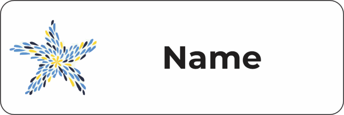 Picture of Resin Domed Name Badge in WHITE - 75mm x 25mm Pin Fitting - Kiama Coast Holiday Parks