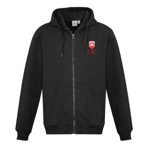 Picture of Biz Collection Mens Crew Full Zip Hoodie Poly/Cotton Fleece Black