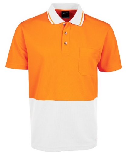 Picture of JB's Hi Vis Traditional Polo Shirt Short Sleeve 100% Polyester 2 Tone