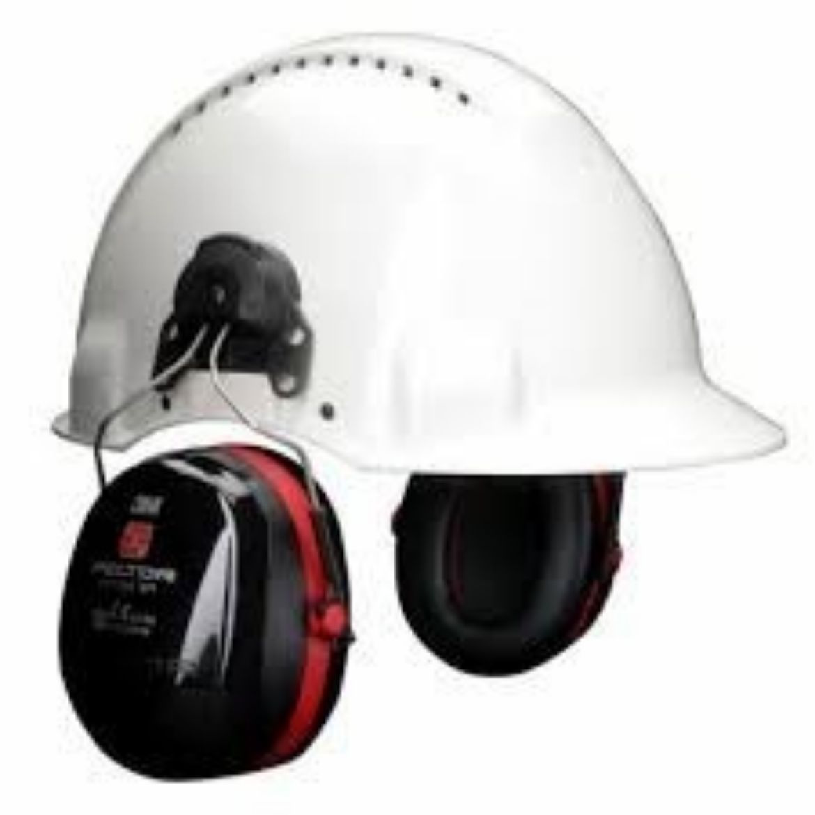 Picture of 3M™ PELTOR™ Optime™ III Helmet Attach Earmuff H54OP3GS/E, Black and Red, SLC 30dB (Class 5), 10 ea/Case