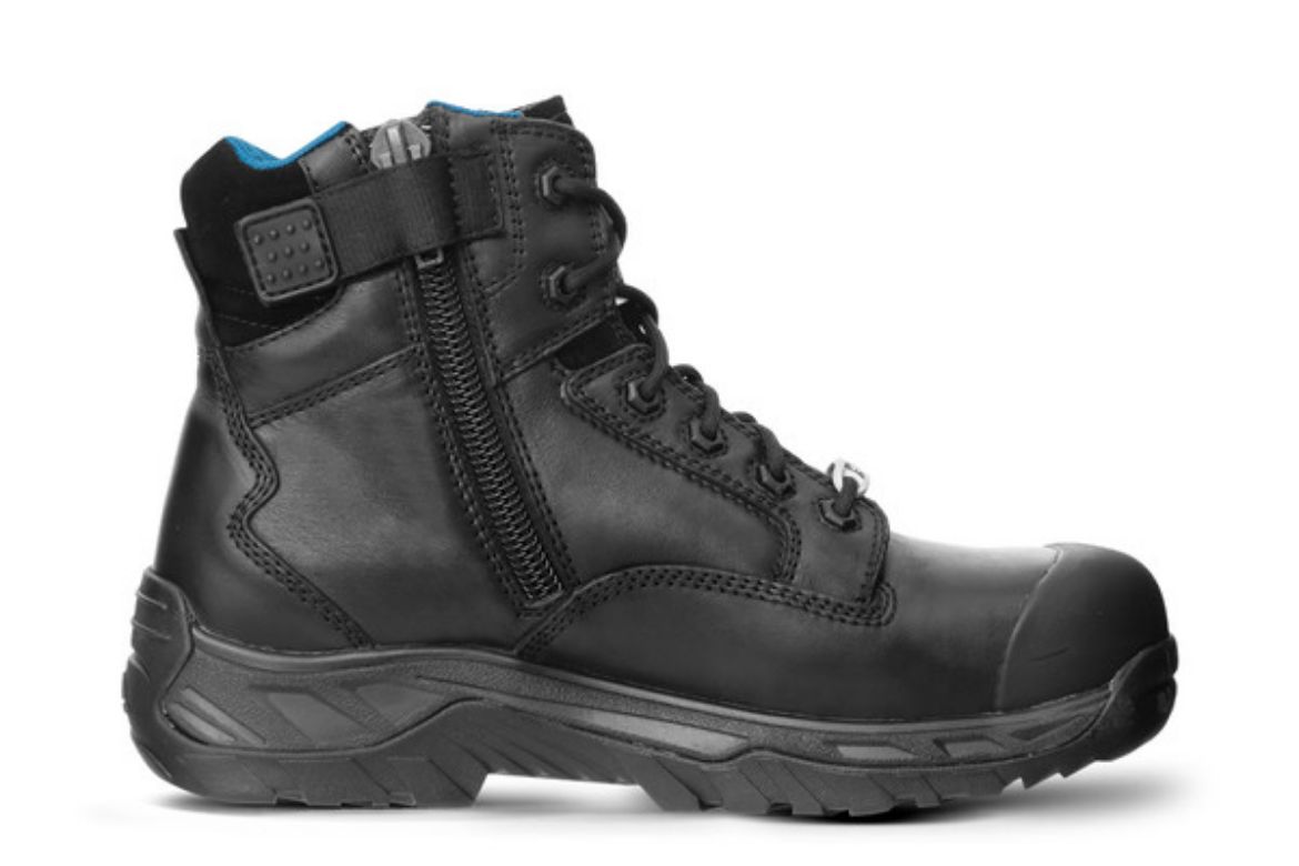 Picture of Ascent Safety Oxide 2 Lace Up Zip Side Safety Boot Black
