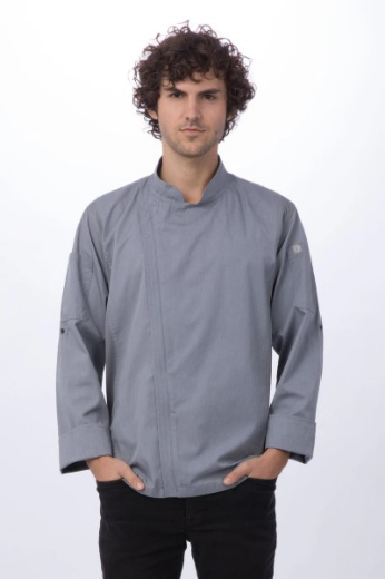 Picture of Chef Works Hartford Mens Zipper Chefs Jacket