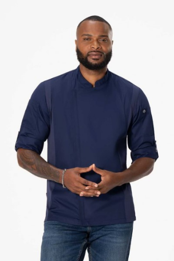 Picture of Chef Works Hartford Mens Zipper Chefs Jacket