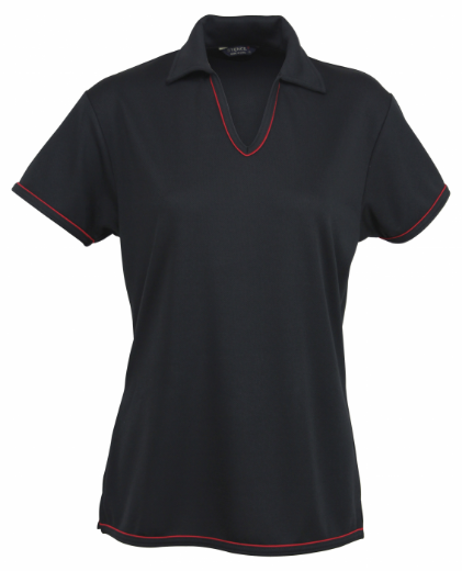 Picture of Stencil Ladies Short Sleeve Lightweight Cool Dry V Neck Polo Shirt