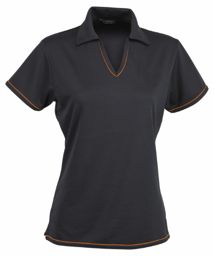 Picture of Stencil Ladies Short Sleeve Lightweight Cool Dry V Neck Polo Shirt