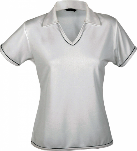 Picture of Stencil Ladies Short Sleeve Lightweight Cool Dry V Neck Polo Shirt