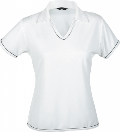 Picture of Stencil Ladies Short Sleeve Lightweight Cool Dry V Neck Polo Shirt