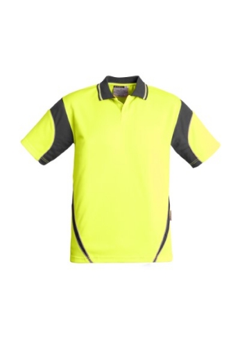 Picture of Syzmik Mens Aztec Hi Vis Polo Shirt 100% Polyester Short Sleeve