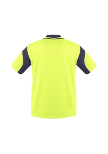 Picture of Syzmik Mens Aztec Hi Vis Polo Shirt 100% Polyester Short Sleeve