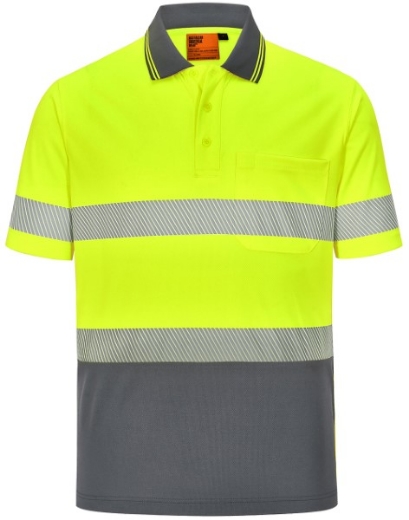 Picture of Winning Spirit Unisex Hi Vis Cooldry Segmented SS Polo
