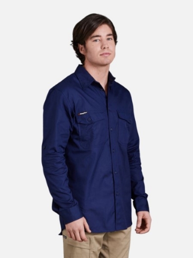 Picture of King Gee Workcool 2 Cotton Ripstop Shirt Long Sleeve