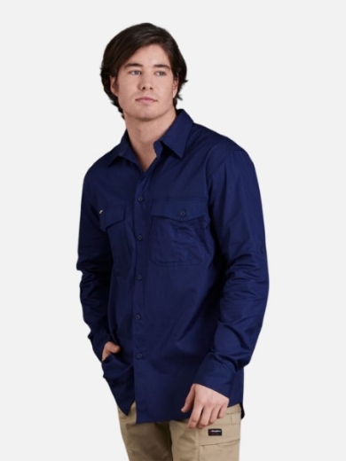 Picture of King Gee Workcool 2 Cotton Ripstop Shirt Long Sleeve