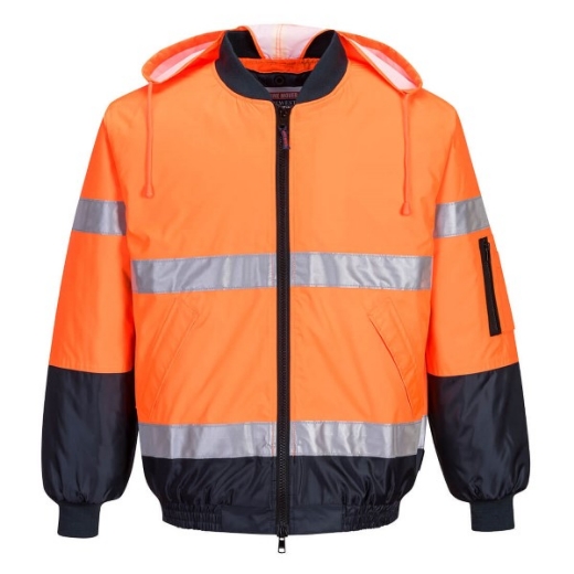 Picture of Prime Mover Hi-Vis Contrast Bomber Jacket