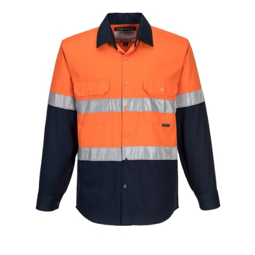 Picture of Prime Mover Hobart Hi-Vis Contrast Shirt L/S