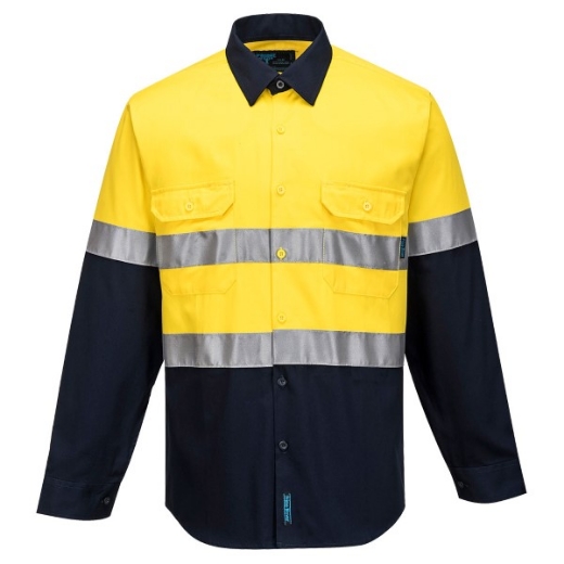 Picture of Prime Mover Hobart Hi-Vis Contrast Shirt L/S
