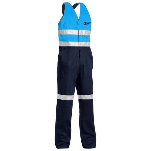 Picture of Bisley Action Back Overalls 100% Cotton Blue/Navy Including GM3 Logo