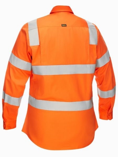 Picture of Bisley Women's Taped Biomotion Cool Lightweight Hi Vis Shirt