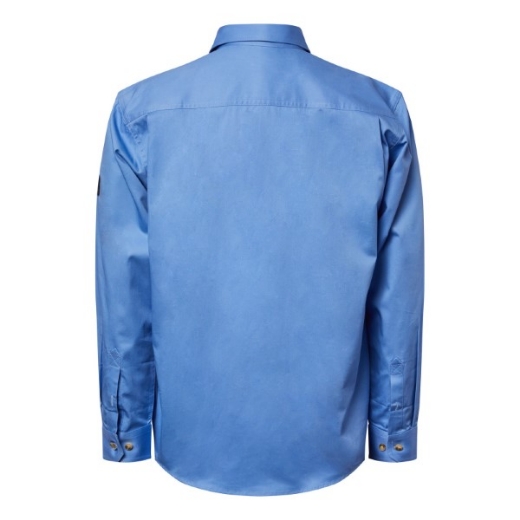 Picture of Workcraft Lightweight Long Sleeve Closed Front Cotton Drill Shirt