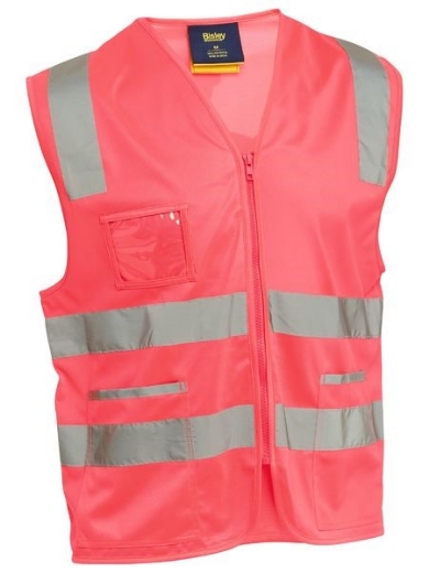 Picture of Bisley Taped Hi Vis Safety Zip Vest