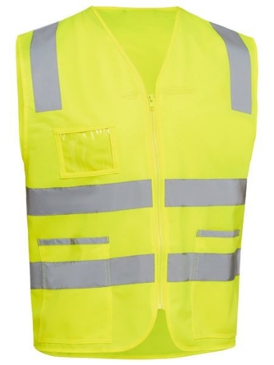 Picture of Bisley Taped Hi Vis Safety Zip Vest
