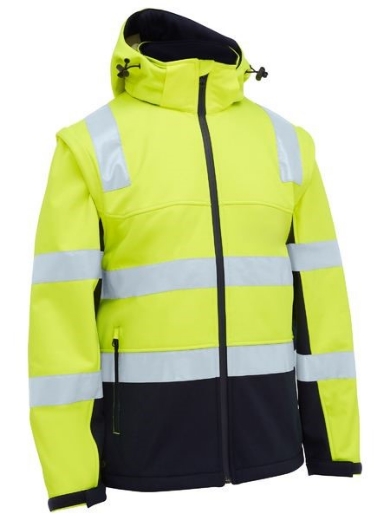 Picture of Bisley Taped Two Tone Hi Vis 3 in 1 Soft Shell Jacket