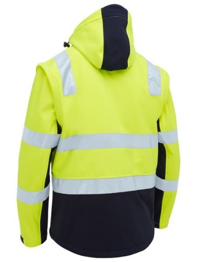 Picture of Bisley Taped Two Tone Hi Vis 3 in 1 Soft Shell Jacket