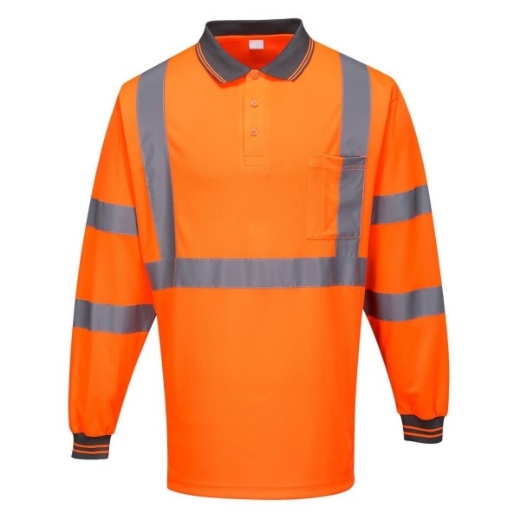 Picture of Portwest Polo Shirt Micromesh with X Pattern Reflective Tape
