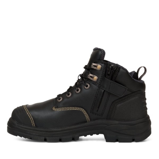 Picture of Oliver At's 130mm Lace up Zip Side Hiker Boot Black