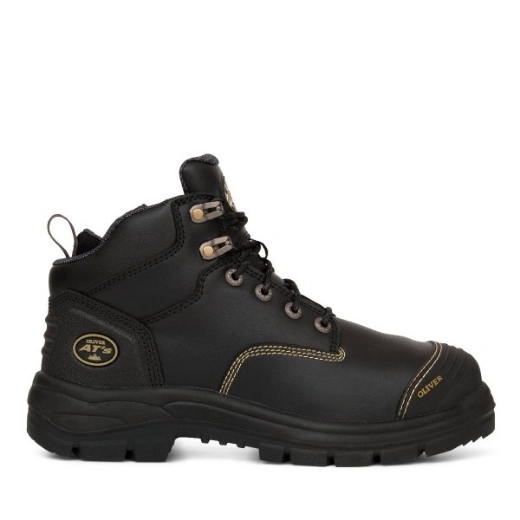 Picture of Oliver At's 130mm Lace up Zip Side Hiker Boot Black