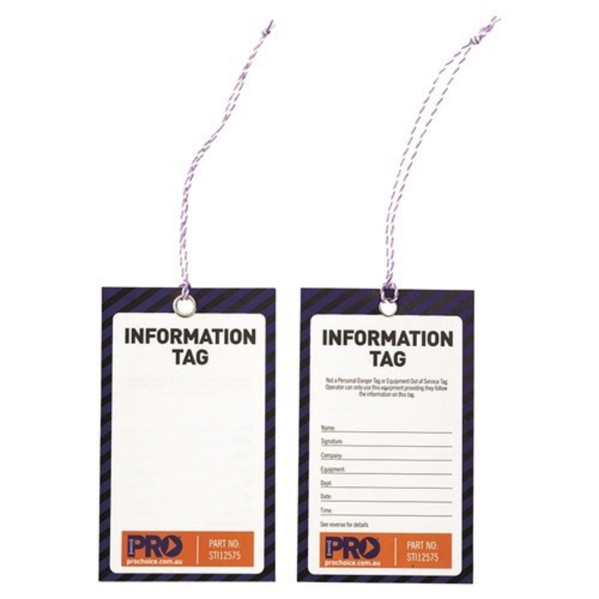 Picture of Safety Tag - Information Non Tear - 125mm x 75mm (Pack 100)