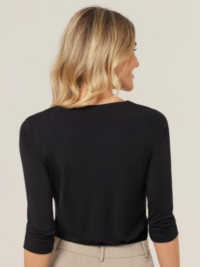 Picture of NNT Ladies Matt Jersey Boat Neck 3/4 Sleeve Top