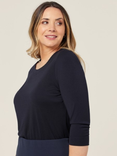 Picture of NNT Ladies Matt Jersey Boat Neck 3/4 Sleeve Top