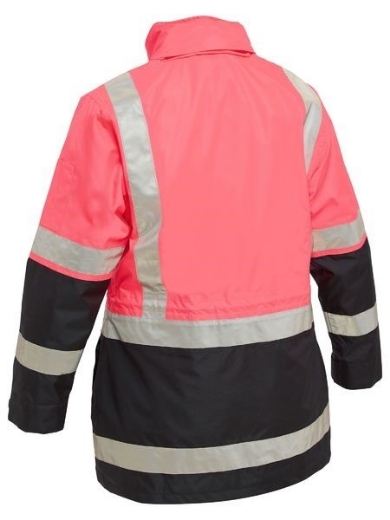 Picture of Bisley Ladies Taped Hi Vest 5 in 1 Rain Jacket