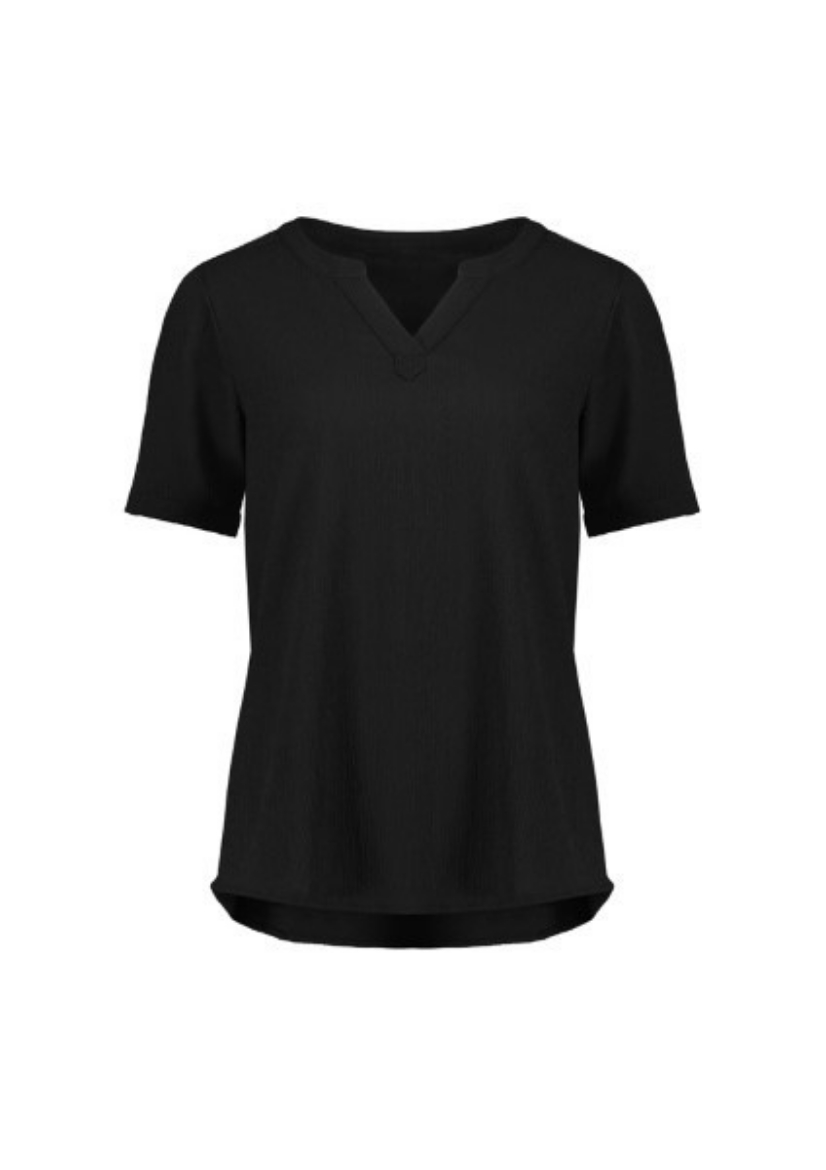 Picture of Biz Corporates Ladies Ruche Short Sleeve Tunic Blouse