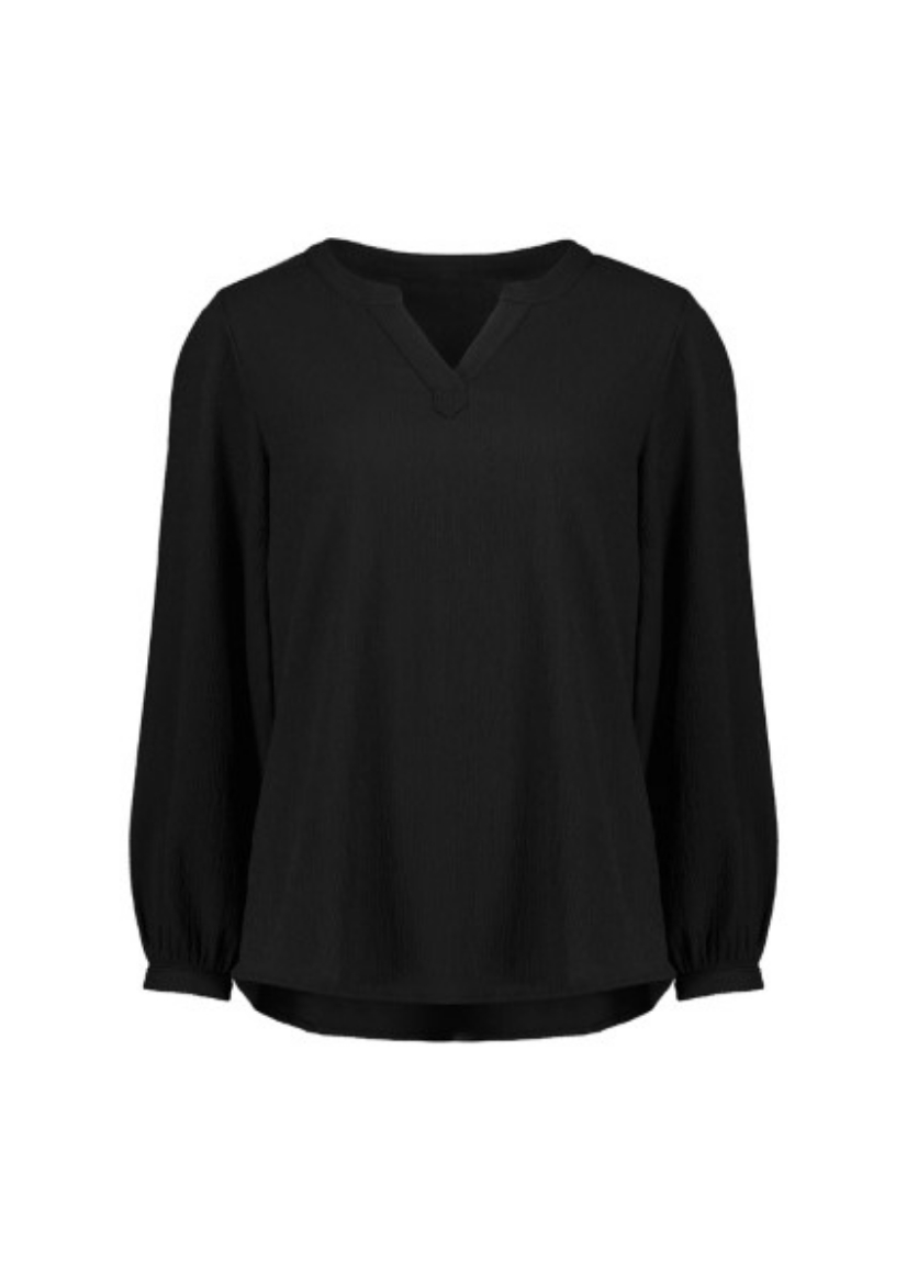 Picture of Biz Corporates Ladies Ruche Long Sleeve Tunic Blouse