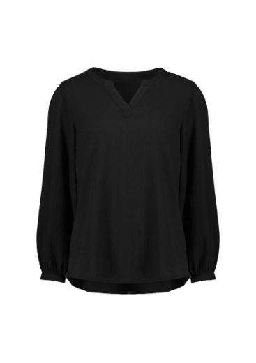 Picture of Biz Corporates Ladies Ruche Long Sleeve Tunic Blouse