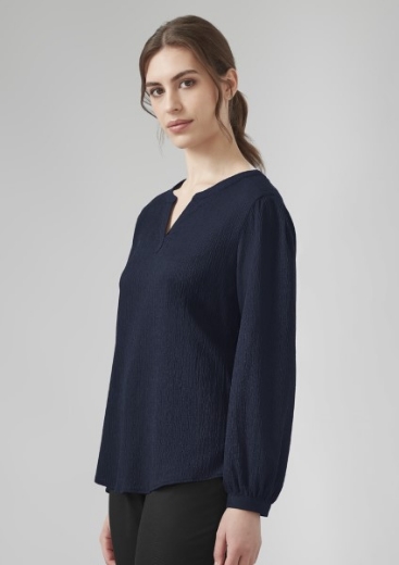 Picture of Biz Corporates Ladies Ruche Long Sleeve Tunic Blouse