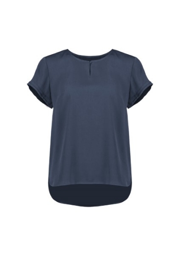 Picture of Biz Corporates Ladies Evelyn Short Key Hole Blouse