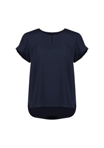 Picture of Biz Corporates Ladies Evelyn Short Key Hole Blouse